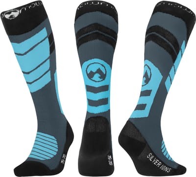 MowMow Skisokken - Zilverionen - Antibacterieel - Heren - Dames - Maat 39-42 - Aqua