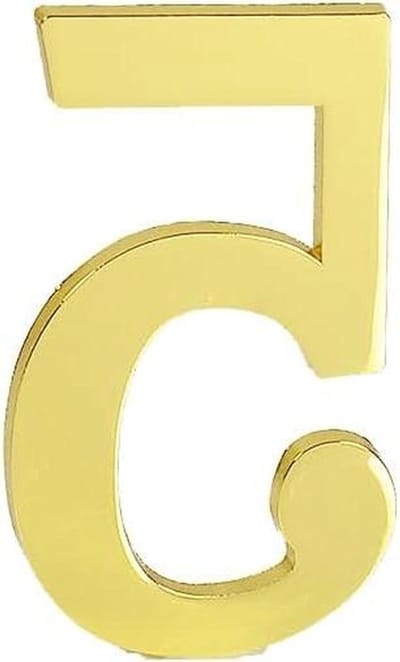 Huisnummer - Adresplaat - Huis Identificatie - Magnetische Bevestiging - 10 x 6 cm - Goud