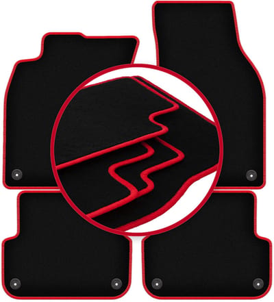 CARLUX-RED automatten voor: Audi A6 C6 sedan, stationwagen, avant (2004-2006)