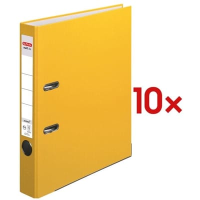 herlitz ordner maX.file protect, A4, rugbreedte 50 mm, geel