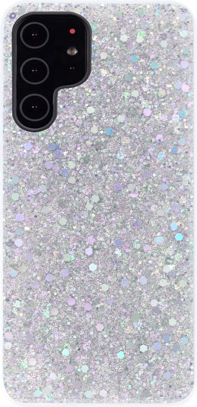 ADEL Premium Siliconen Back Cover Softcase Hoesje Geschikt voor Samsung Galaxy S22 - Bling Bling Glitter Zilver