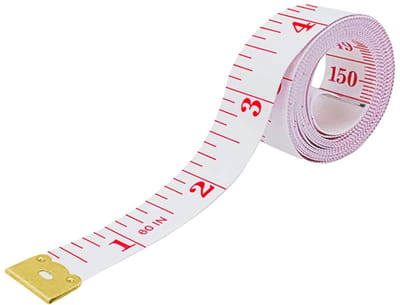 Dailygoods- Meetlint 150 cm - Dubbelzijdig met CM/inch - Flexibel en duurzaam vinyl - Zacht meetlint - Nauwkeurige metingen - Universele toepassing - Meetlat