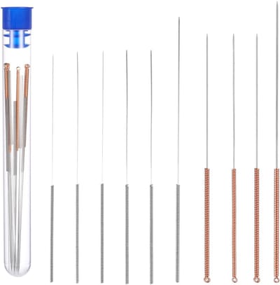set met 10 stuks reinigingssets voor 3D-printers, 0,15-1mm 3D-printers reinigingsnaalden, roestvrijstalen reinigingsnaalden met kunststof opbergbuis, gereedschapsset voor het reinigen van