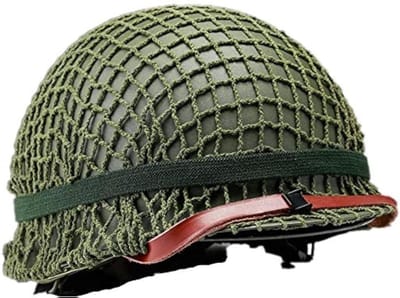 Replica Stalen Helm - Militair Hoofddeksel - Buiten Spel - Exacte Imitatie - 57-63 cm Hoofdomtrek - Groen