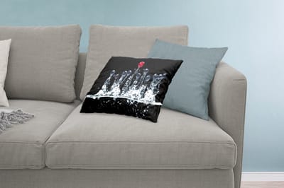 Sierkussens - Kussentjes Woonkamer - 60x40 cm - Bessen - Water - Zwart - Fruit - Framboos