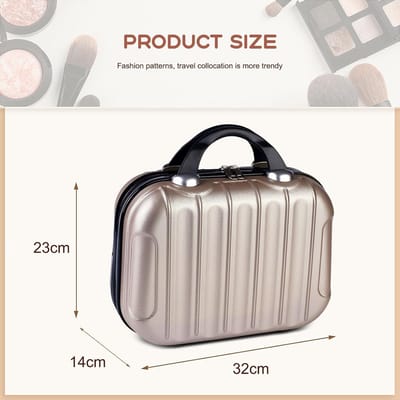 Waterdichte Hardcase Koffer voor Make-up en Toiletartikelen met Trolleyband