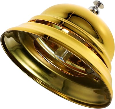 Dienstbel Staal Aluminium - Handbel Tafelbel - Service Vragen - Stevige Legering Materialen - 8.5x8.5cm - Goud