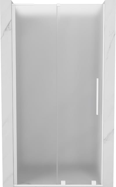 Mexen Velar L schuifdouchedeur 90 , matglas, wit - 871-090-003-31-20