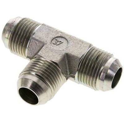 JIC T-Stuk Aansluiting UN 1-1/16''-12 Mannelijk Staal 210bar (2950,5psi)