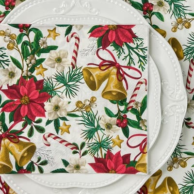 Dailygoods- Kerstservetten 40 Stuks - Papieren Servetten - Decoratieve Servetten - 33 x 33 cm - Wegwerp Servetten - Geschikt voor Kerstfeest