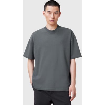 AllSaints Haven Ss Crew Pitched Blue Taglia: XS | T-shirt Outlet | Uomo | Blu