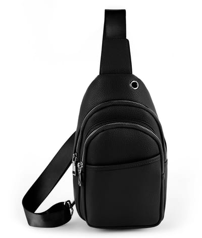 TAN.TOMI Crossbody Tas- Schoudertas - Heren en Dames - Sling Bag - Anti Diefstal Borsttas - Zwart