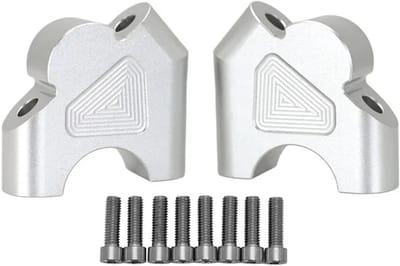 Stuurverhogers Motorfiets - Stuur Riser Kit - Comfortabel Rijden - 30mm Hoger 25mm Achter - Universeel - Zilver