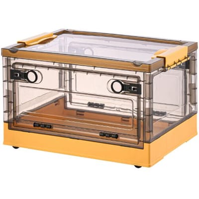 Citylife Opbergbox voor slaapkamer, opvouwbaar, multifunctioneel, met zijopening, met wielen, grote capaciteit, 47 x 35 x 23,5 cm, 1 stuk
