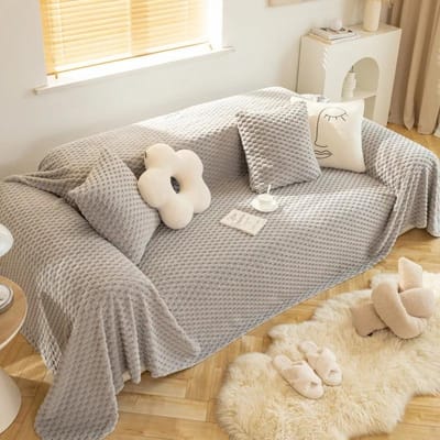 Fleece Sofa Handdoek Deken voor Woonkamer Bankovertrek Fauteuil Warm Zacht Sofaovertrek Hoes 45x45cm Pillowcase