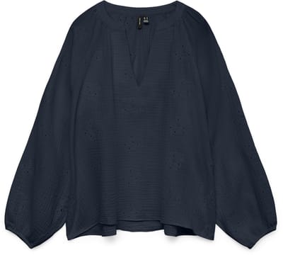 VERO MODA - VMNATALI LS EMB TOP WVN NOOS - Dames - Blouses