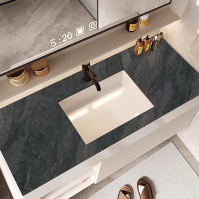 Zink vochtabsorberende mat, op maat te knippen, Diatomeeënaarde Toilet Wasbak Aanrecht Mat Keuken Kraan Zink Afvoer Mat Duurzaam 40*60CM