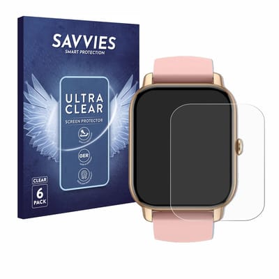 Savvies - Screenprotector voor Sross Smartwatch 1.83" - Folie Beschermfolie transparant 6 Stuks