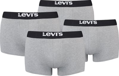 BOXERS 4-pack Levi's Solid Basic herenboxershorts, gemaakt van biologisch katoen