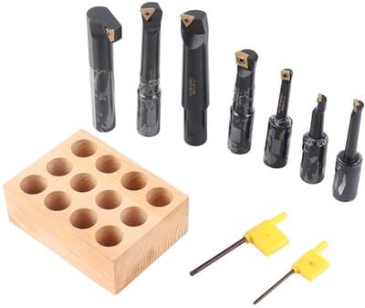 Dailygoods - Precisie Gereedschap Set met Gecementeerde Carbide Draaibalkhouders