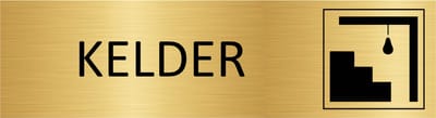 CombiCraft deurbordje Kelder in goud met tape - 165 x 45 mm