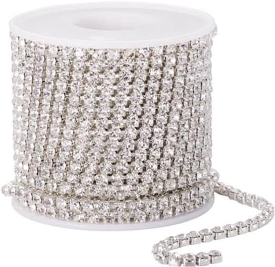 Rhinestone Band voor Sieraden Naaien Ambachten DIY Bruiloft Decoratie - 4mm (10 Meter)