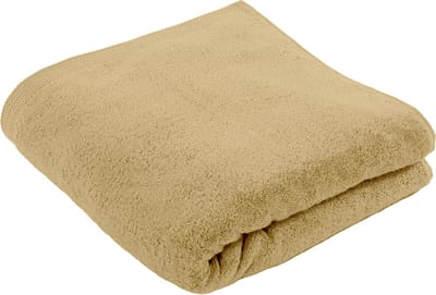 Tiseco Home Studio - Douchelaken DELUX - 100% katoen - 550 g/m² - 100% katoen - superzacht en zeer absorberend - 100x150 cm - Zand