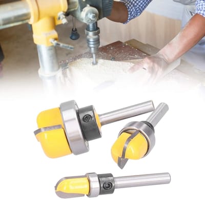 NTH products- Frezen Set 3 Stuks - Ronde Neus Frezen - Houtbewerking - Router Bit - Hoge Sterkte - Slijtvast Materiaal - Houtfrees