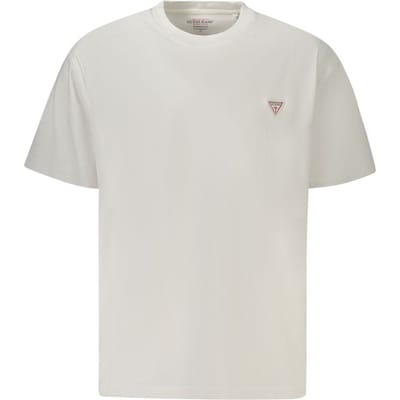 Guess Jeans Bianco Biologische Katoenen T-Shirt voor Heren