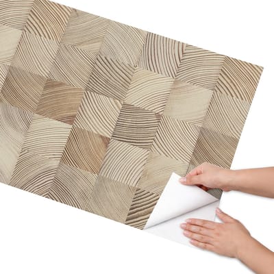 Coloray Meubel Wrap Folie - Beige Meubelfolie - 65x130 cm - Plakfolie Meubels Houten patronen - Decoratiefolie Zelfklevend - Minimalist Meubelfolie - Meubelfolie Zelfklevend - Badkamer decoratie - Achtergronden en patronen