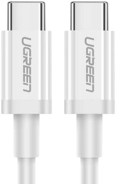 UGREEN USB 2.0 Type C M-M kabel wit, 1,5 m, compatibel met iPhone 17/16/15, Google Pixel 4, Samsung Galaxy S20, Huawei P30 enz.