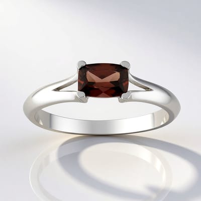 Cavill - Zilveren ring - 925 Sterling zilver, geplatineerd - Roze Zirkoon 0,69 ct antiek slijpsel - Elegante damesring, tijdloos design