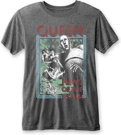 Queen - News Of The World Heren T-shirt - S - Grijs