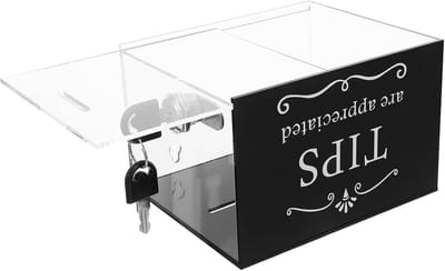 Donatie Box - Suggestie Pot - Geld Inzamelen - Met Slot - 15x12.5x10cm - Zwart