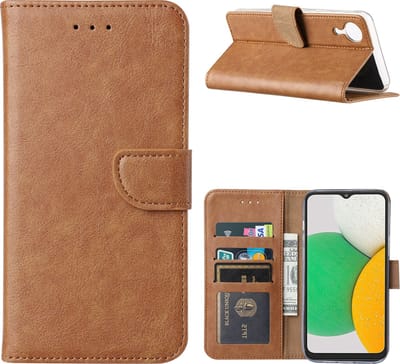 Hoesje Geschikt Voor Samsung Galaxy A03 Core Hoesje Bruin – Hoesje Geschikt Voor Samsung Galaxy A03 Core hoesje – Hoesje Geschikt Voor Samsung Galaxy A03 Core case – A03 Core Bookcase - Ntech
