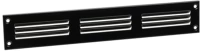 Ventilatierooster 300 x 50 mm - Zwart, Metalen Afsluitrooster voor Insectenbescherming en Ventilatie