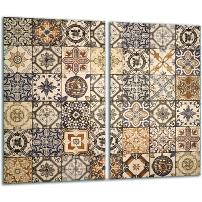TMK ArtDeko - Glas Snijplank - Inductie - 2x 30x52 cm - Decoratief