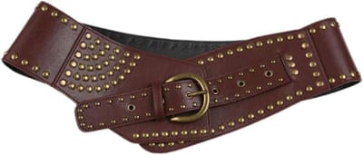 Damesriem Brede Band - Tailleriem Studs - Outfit Accentueren - Unieke Punk Esthetiek - 111 cm Lengte - Zwart