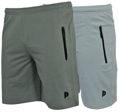 2-Pack Donnay - Joggingshort (Nick) - Sportshort - Heren - Jungle green/Granite green (803) - maat S