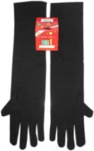 PartyXplosion - Handschoenen - Lang - Zwart - L