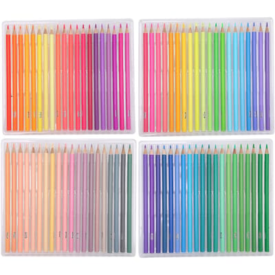 80 Stuks Kleurpotlood Meerkleurig Tekenen Schilderen Potloden Set voor Kunstenaars Beginners blue
