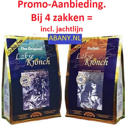 Abany Special - 1 Pocket + 1 Original 600 gr + extra jachtlijn bij 4 zakken - zalmkoekjes - altijd verse voorraad - Lakse Kronch – graan vrij - 100% zalmsnacks - honden beloning - training - gezonde beloning - graanvrije trainers - puppy beloning