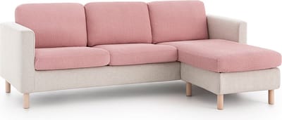Belmarti® Zitkussenhoes Bali - 45cm tot 65cm breed Roze - Universele Belmarti® zitkussen hoes voor elke zithoek - Multi-elastisch