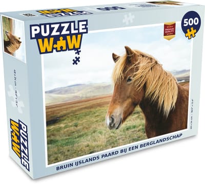 Puzzel Paard - Natuur - IJsland - Legpuzzel - Puzzel 500 stukjes