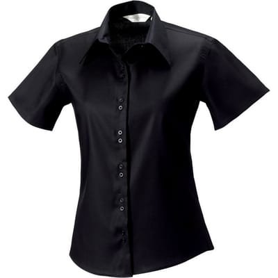 Russell Collection Dames/Dames Ultimate Shirt Met Korte Mouwen (Zwart)