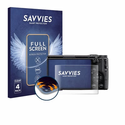 Savvies - Screenprotector voor Ricoh GR IV HDF 2025 - Folie Beschermfolie transparant volledig dekking 4 Stuks
