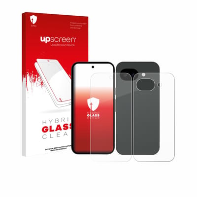 upscreen - Screenprotector voor Google Pixel 10a (Voor+Achter) - Folie Beschermfolie Beschermglas transparant