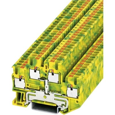 Phoenix Contact 3210596 Aardklem 2-etages 5.2 mm Snelaansluiting Groen, Geel 1 stuk(s)