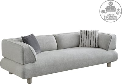 Lina® Bonny Bankstel Grijs - 2 Zitsbank - Linnen - Gratis Bezorging en Montage