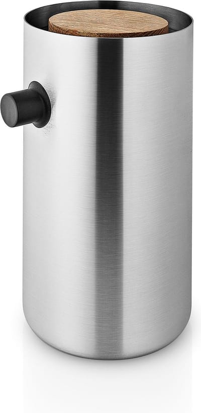 Eva Solo - Nordic Kitchen Thermoskan Vacuüm met Pomp 1,8 liter - Eikenhout - Grijs -